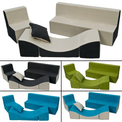 Conjunto de muebles para niños: sillón + sofá + sofá-cama